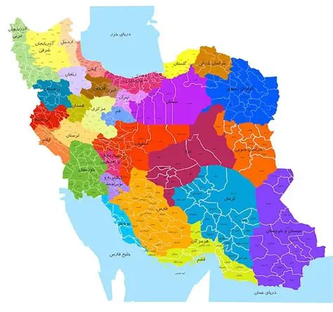 نقشه استان‌های ایران و نمایندگی‌های فعال